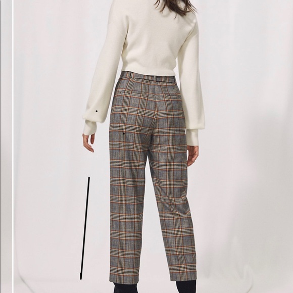 Aritzia tie front plaid pants - Picture 3 of 6